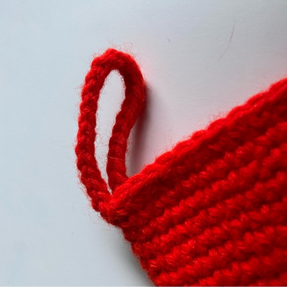 Crocheted Granny Square Christmas Stocking Mom Red Green 19” Long Hand Made EUC - Picture 16 of 16